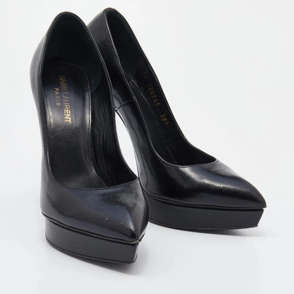 商品[二手商品] Yves Saint Laurent|Saint Laurent Black Leather Janis Pointed Toe Pumps Size 38.5,价格¥1380,第4张图片详细描述