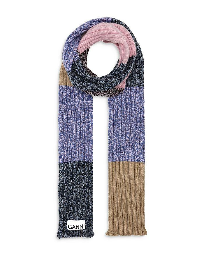 商品Ganni|Ribbed Color Blocked Scarf,价格¥495,第1张图片