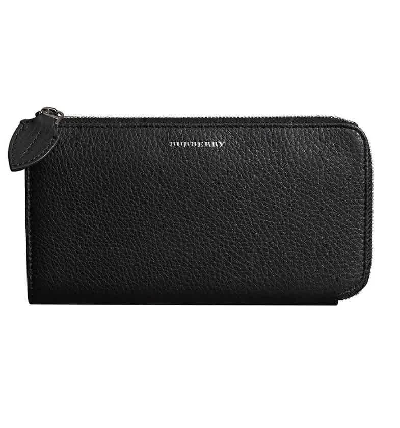 商品Burberry|Burberry Two-tone Leather Ziparound Wallet and Coin Case,价格¥3346,第1张图片