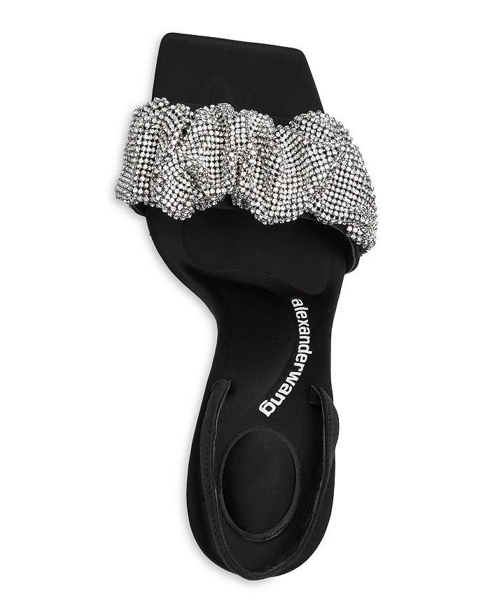 商品Alexander Wang|Women's Julie Scrunchie Embellished Slingback High Heel Sandals,价格¥3192,第3张图片详细描述