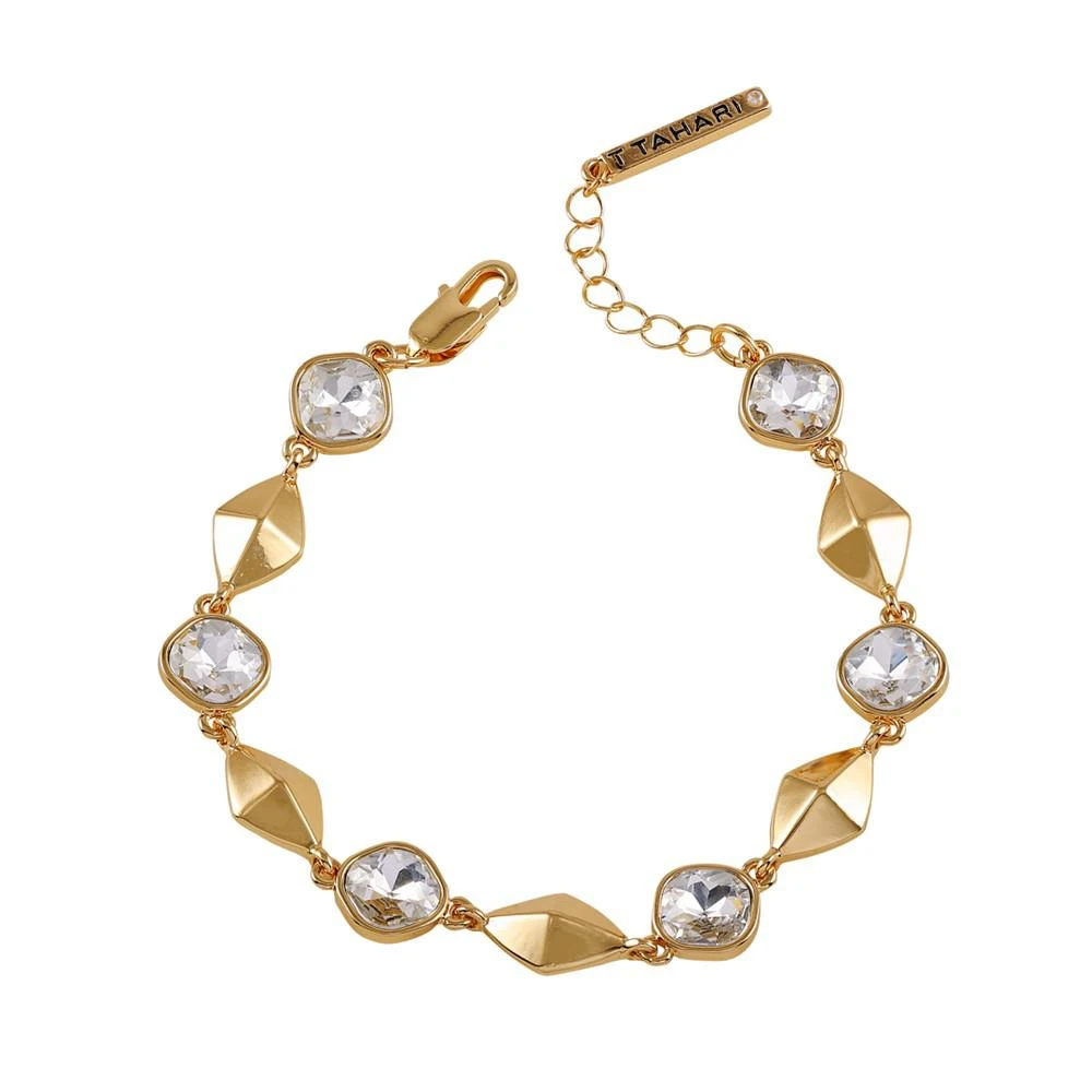 商品Tahari|Gold-Tone Pave Glass Stone Line Bracelet,价格¥353,第1张图片