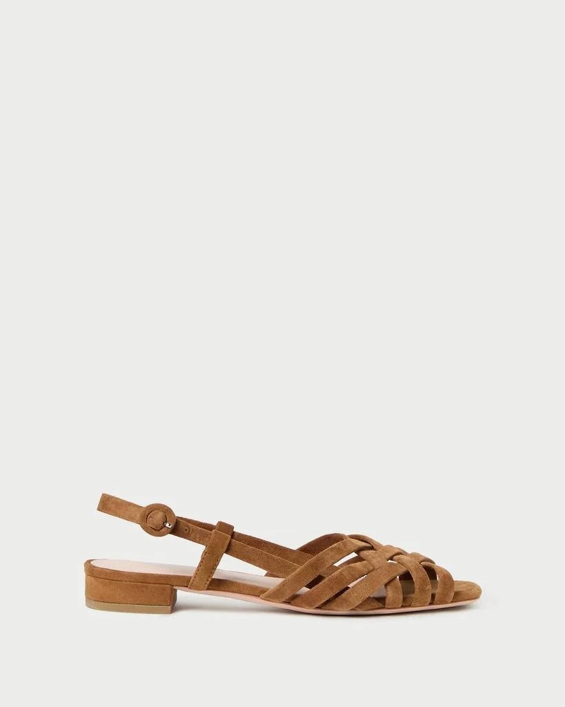 商品Loeffler Randall|Women's Shelly Lattice Sling Back Sandals In Cacao,价格¥1455,第1张图片