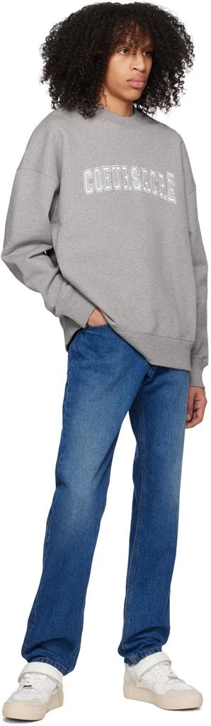 商品AMI|Gray Embroidered Sweatshirt,价格¥3318,第4张图片详细描述
