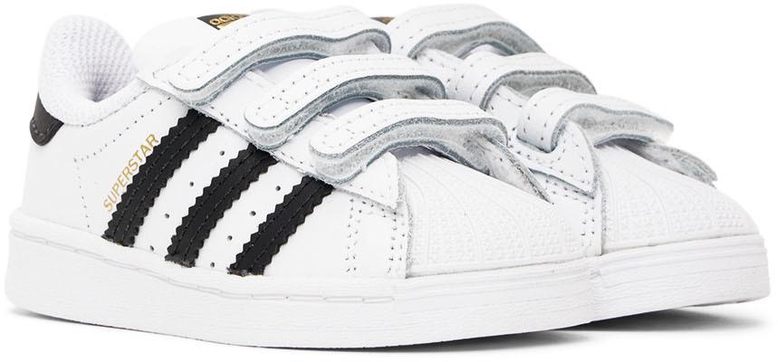 Baby White & Black Superstar Sneakers商品第4张图片规格展示