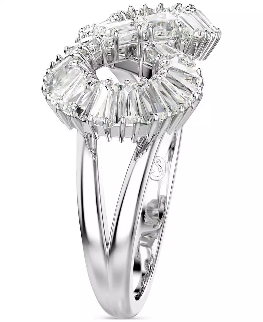 商品Swarovski|Rhodium-Plated Baguette Crystal Infinity Statement Ring,价格¥1119,第4张图片详细描述