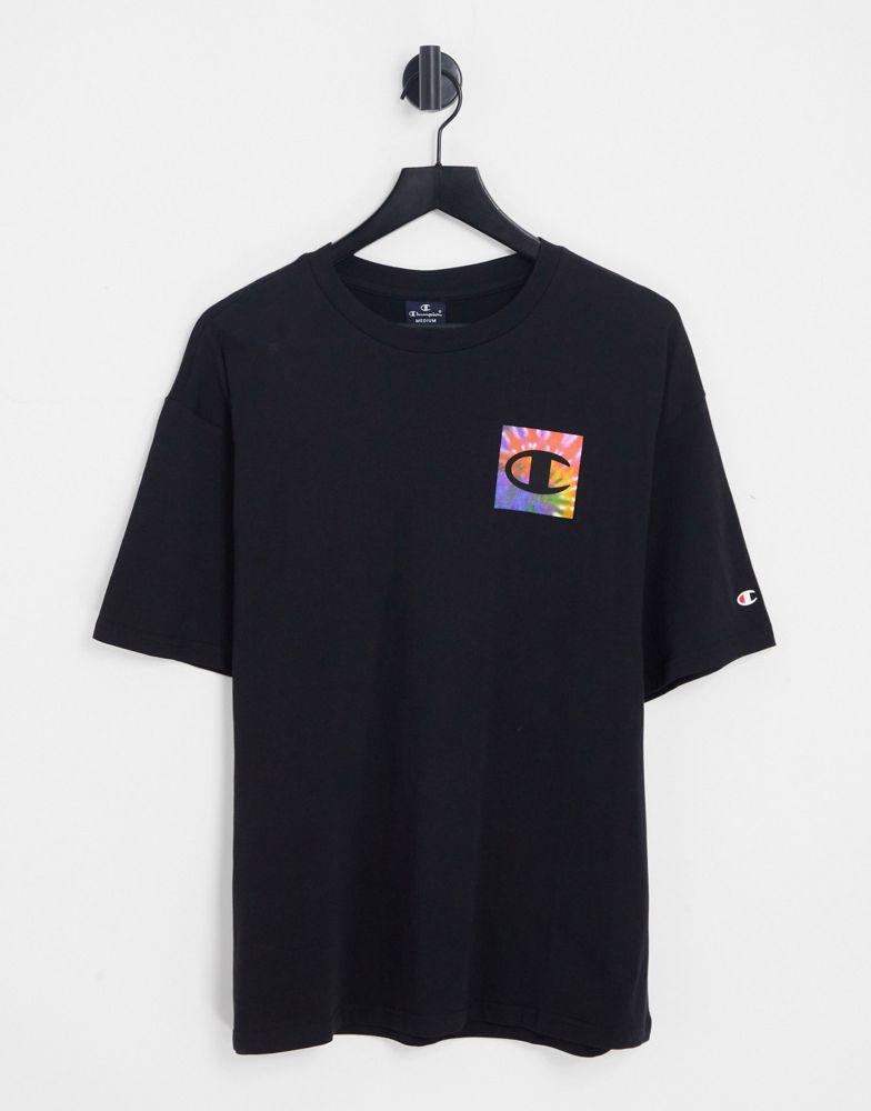 champion t-shirt with back print in black商品第2张图片规格展示