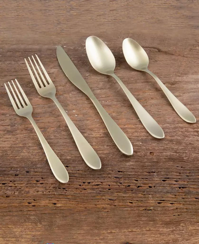 商品Cambridge Silversmiths|Delia Champagne Satin 20-Piece Flatware Set, Service for 4,价格¥373,第2张图片详细描述