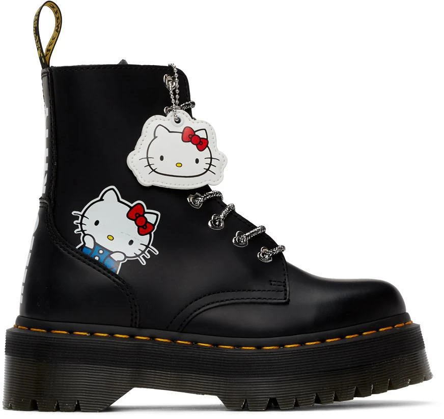 商品Dr. Martens|Hello Kitty Jadon 黑色马丁靴,价格¥1163,第1张图片