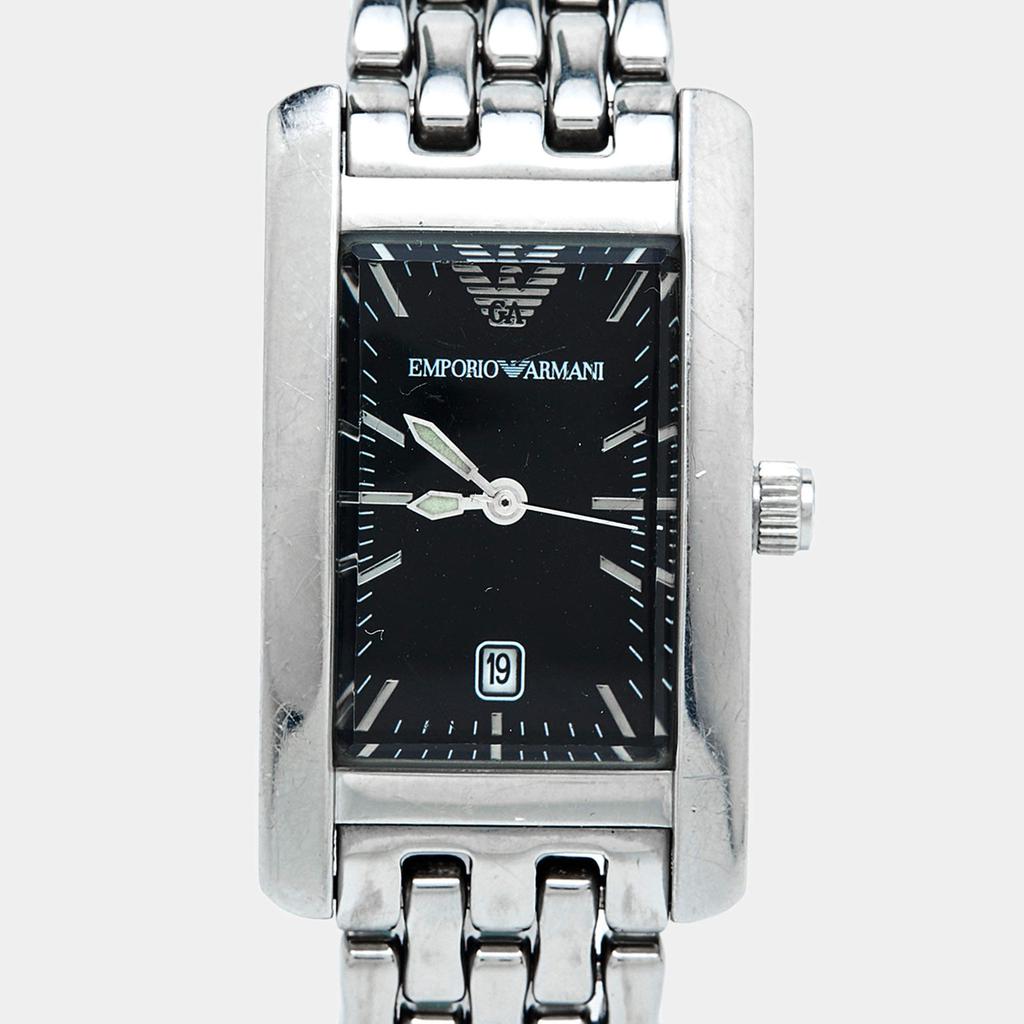 Emporio Armani Black Stainless Steel AR-0116 Women's Wristwatch 21 mm商品第3张图片规格展示