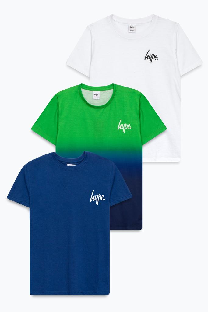 HYPE BOYS MULTI LIME SCRIPT T-SHIRT 3 PACK商品第1张图片规格展示