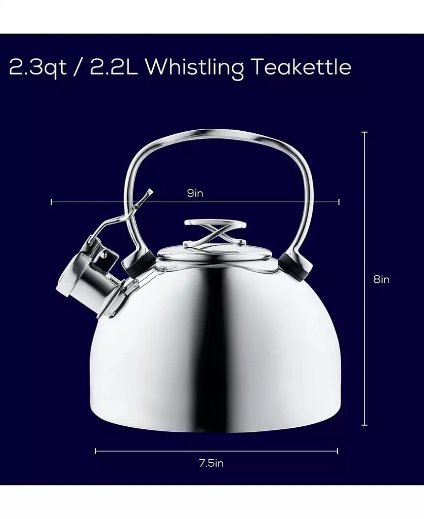 商品Circulon|Stainless Steel 2-Qt. Whistling Teakettle with Flip-Up Spout,价格¥1043,第3张图片详细描述