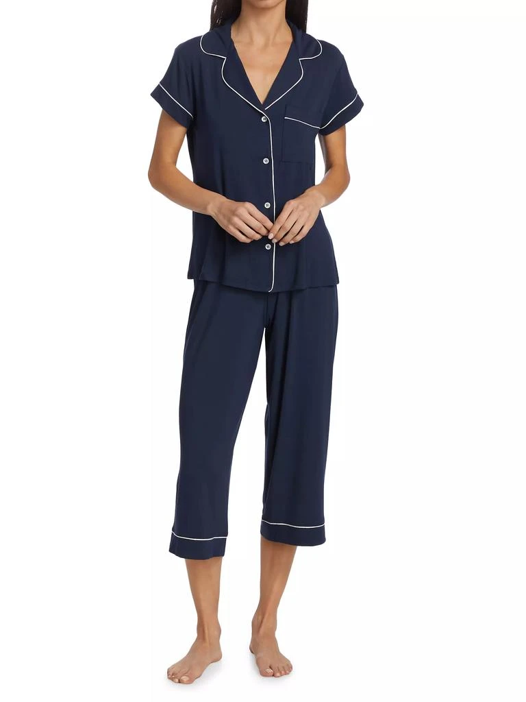 商品Eberjey|Gisele Cropped Pajama Set,价格¥1101,第2张图片详细描述