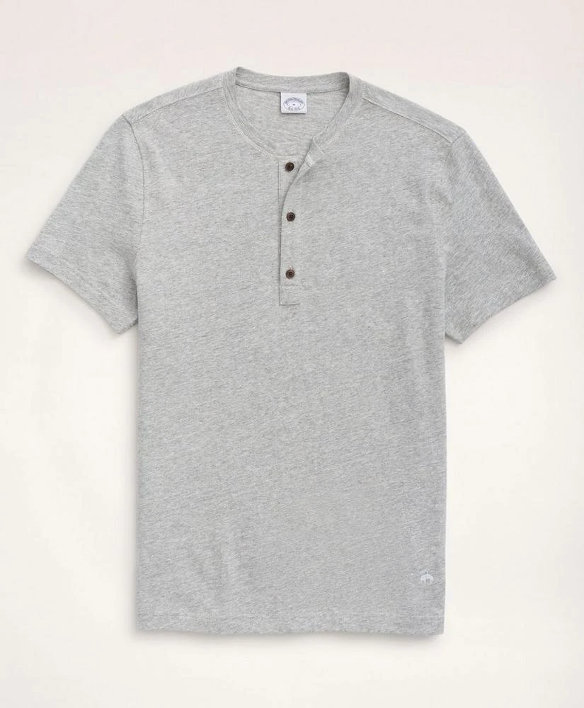 商品Brooks Brothers|Washed Cotton Linen Henley,价格¥414,第1张图片