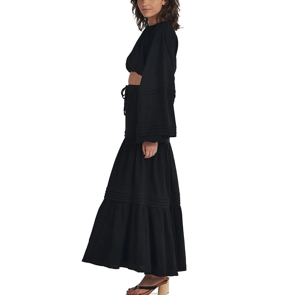 商品Charlie Holiday|Monica Tiered Cotton Maxi Skirt,价格¥154,第3张图片详细描述