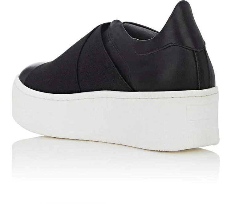 商品Barneys New York|Elastic-Detail Leather Platform Sneakers,价格¥1333,第3张图片详细描述