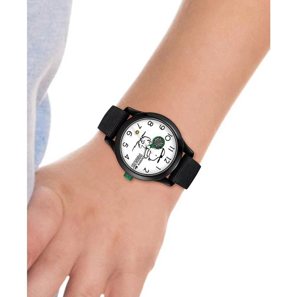 商品Lacoste|Kids' 12.12 Peanuts Black Cotton Strap Watch 32mm, Created for Macy's,价格¥483,第4张图片详细描述