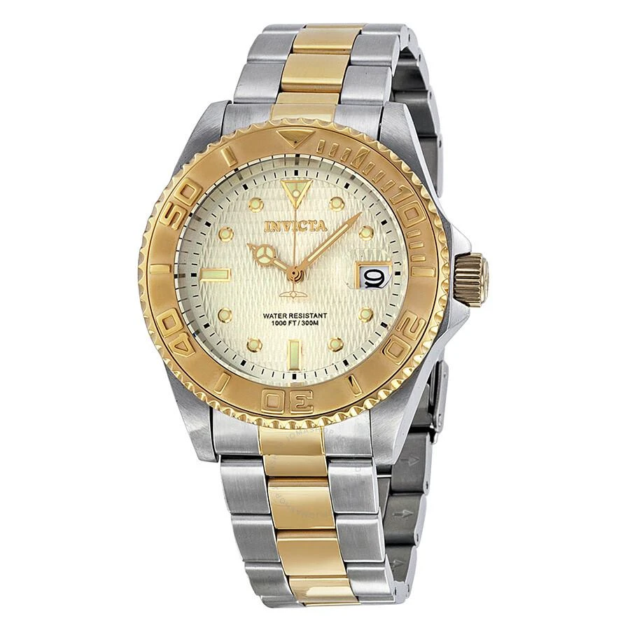 商品Invicta|Pro Diver Automatic Champagne Dial Two-toneMens Watch 14343,价格¥760,第1张图片