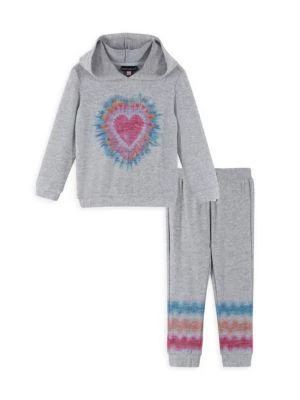 商品Andy & Evan|​Little Girl’s & Girl’s 2-Piece Hacci Hoodie & Joggers Set,价格¥265,第1张图片