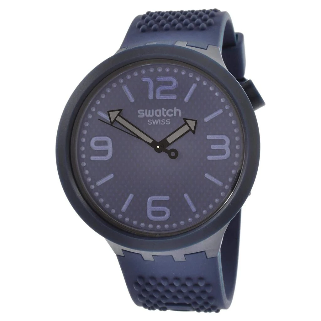 商品Swatch|Swatch Men's Watch - Big Bold Bbnavy Swiss Quartz Blue Dial Rubber Strap | SO27N100,价格¥636,第1张图片