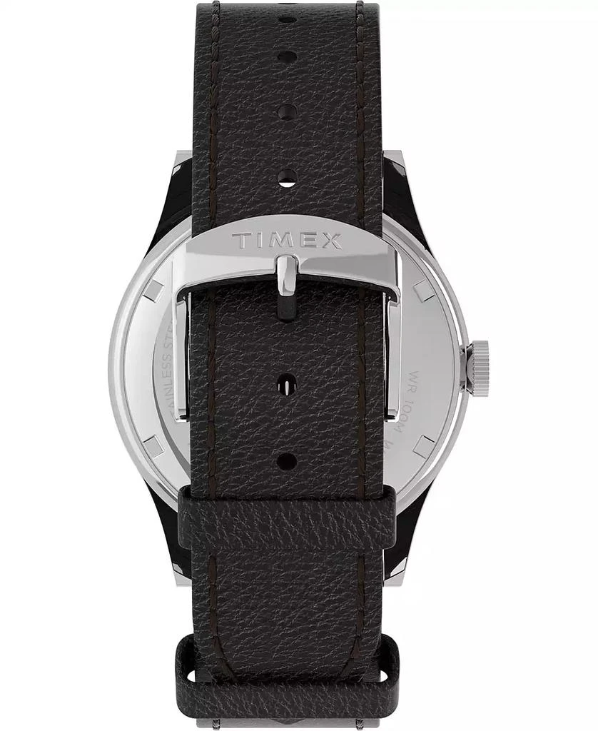 商品Timex|Men's Waterbury Traditional Day-Date Black Leather Strap Watch 39mm,价格¥1035,第2张图片详细描述
