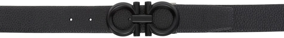 商品Salvatore Ferragamo|黑色 Gancini 双面腰带,价格¥3183,第1张图片