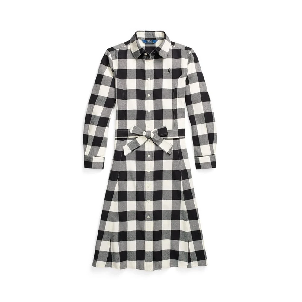 商品Ralph Lauren|Big Girls Buffalo Check Twill Shirtdress,价格¥197,第1张图片