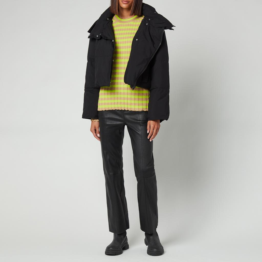 KENZO Women's Cropped Puffer Jacket - Black商品第3张图片规格展示