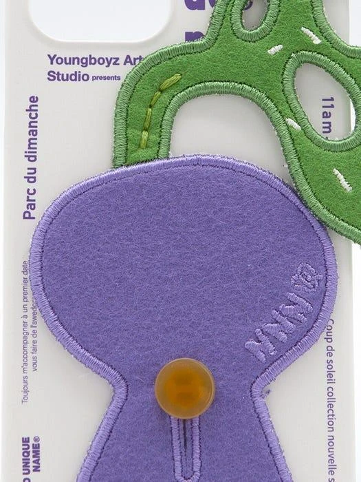 商品SECOND UNIQUE NAME|[Purple] Plants Patch iPhone Case,价格¥438,第3张图片详细描述
