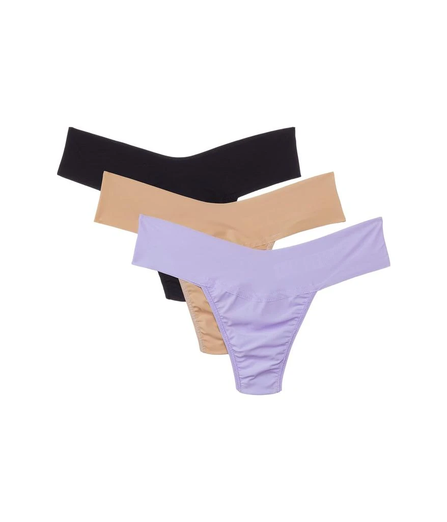 商品Hanky Panky|Hanky Panky Breathe Natural Thong 3-Pack,价格¥183,第1张图片