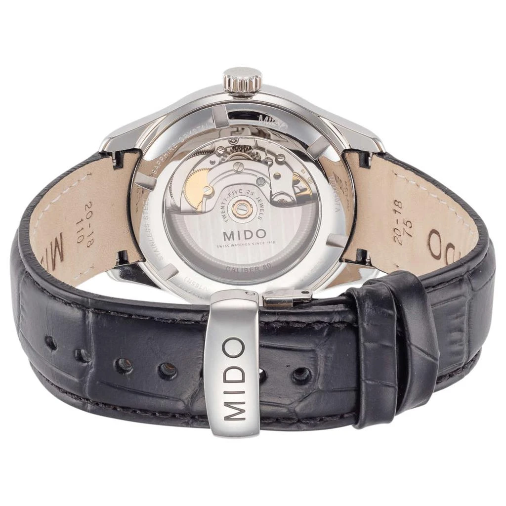 商品MIDO|贝鲁纳II男士机械手表 真皮表带 40mm M0244071603300,价格¥2554,第2张图片详细描述