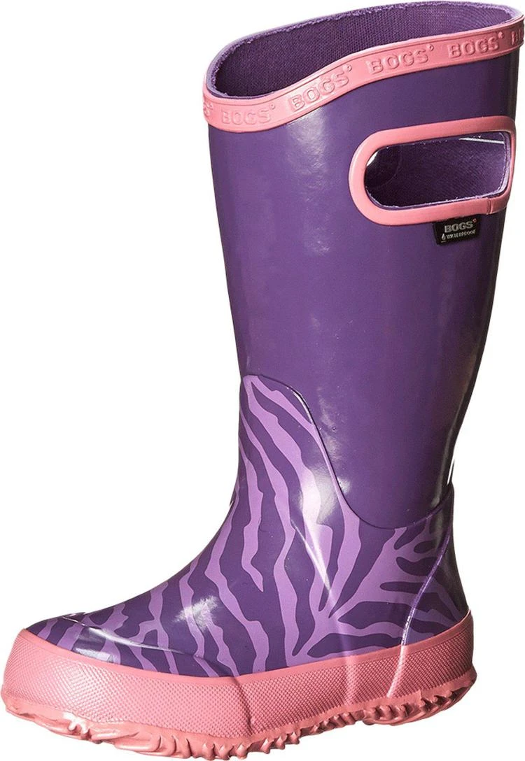 商品Bogs|Bogs Kids Rain Boot Zebra (Toddler/Little Kid/Big Kid) 儿童雨靴(幼儿/低龄儿童/大龄儿童),价格¥304,第2张图片详细描述