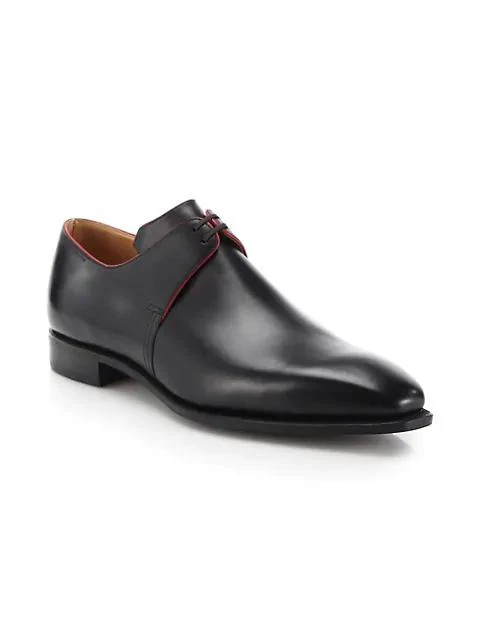 商品Corthay|Arca Pullman French Calf Leather Piped Derby Shoes,价格¥9526,第1张图片