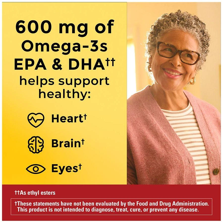 商品Nature Made|Omega-3 Fish Oil & Algae Oil 1200 mg Softgels,价格¥147,第2张图片详细描述