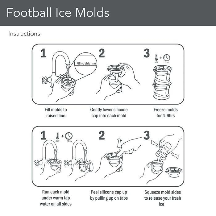 Football Ice Molds, Set of 2 商品