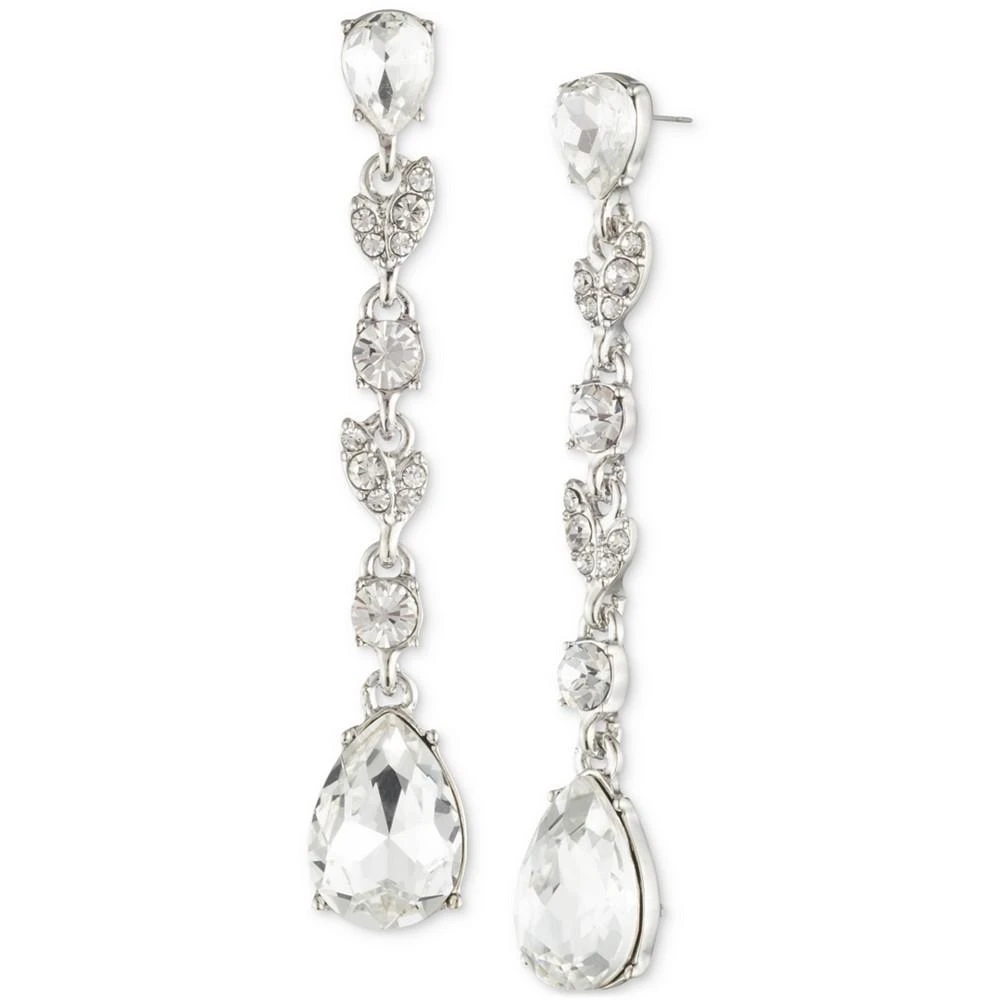 商品Givenchy|Silver-Tone Crystal Pear Drop Linear Earrings,价格¥383,第1张图片