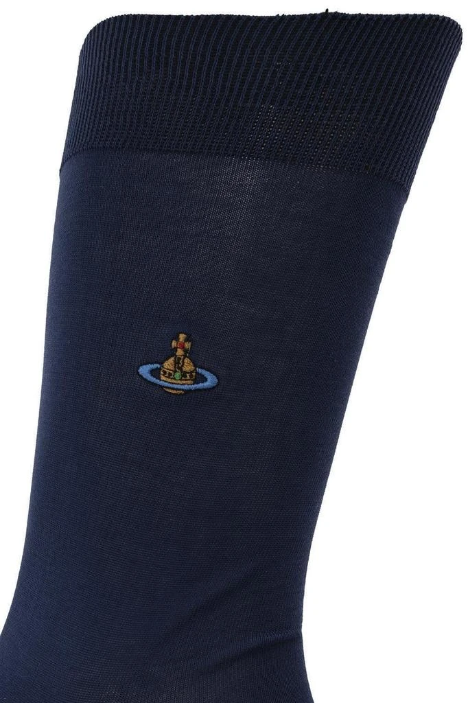 商品Vivienne Westwood|Vivienne Westwood Orb Embroidered Knit Socks,价格¥286,第2张图片详细描述