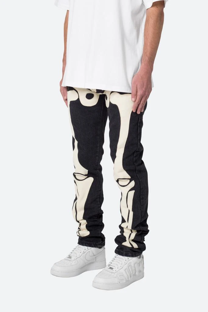 商品MNML|D184 Skeleton Straight Denim - Black/White,价格¥657,第2张图片详细描述