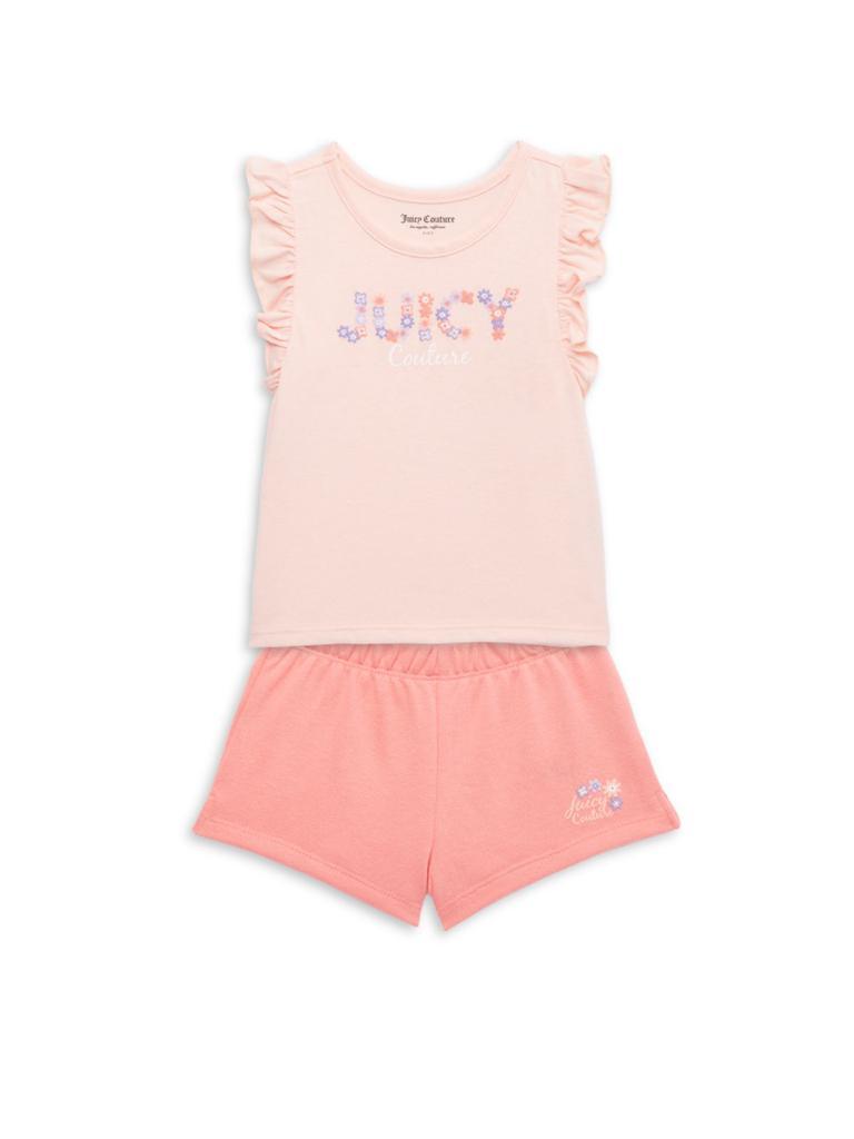 商品Juicy Couture|Little Girl's 2-Piece Logo Top & Shorts Set,价格¥110,第1张图片