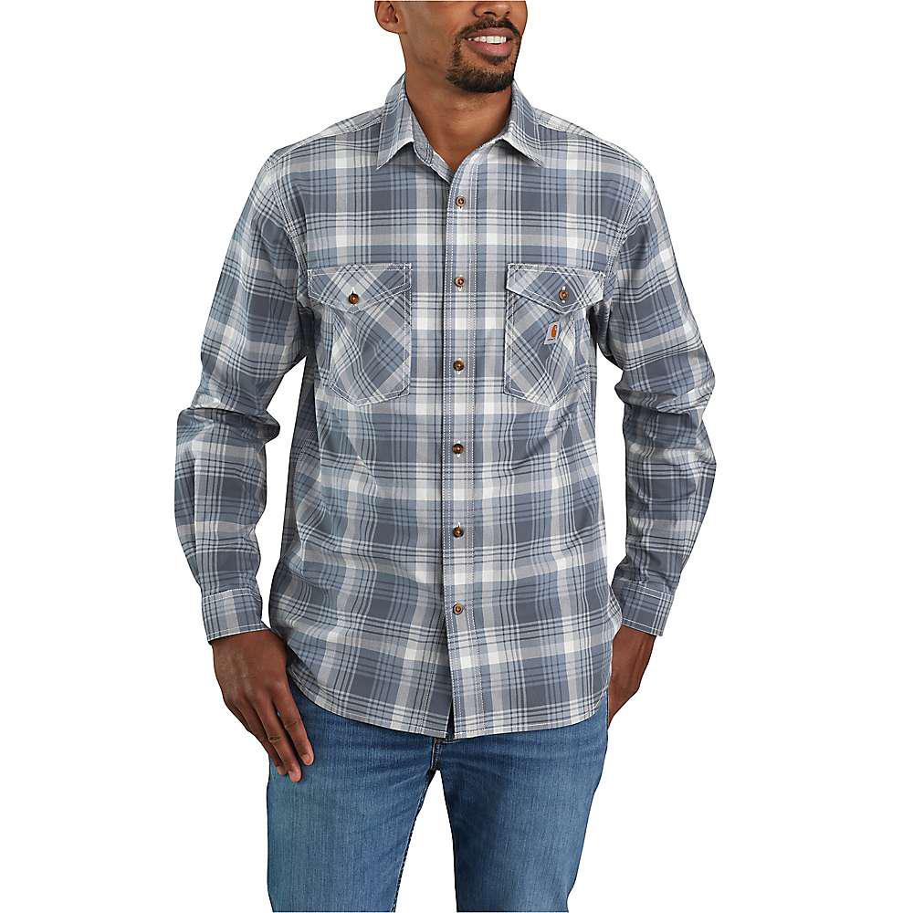 Carhartt Men's Rugged Flex Relaxed Fit Lightweight LS Plaid Shirt商品第1张图片规格展示