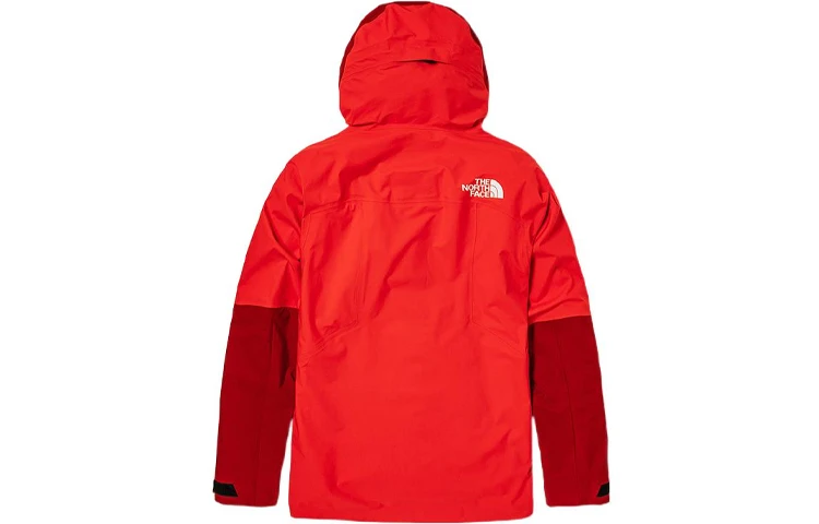 商品[国内直发] The North Face|北面  Summit Series 拼色Logo连帽可收纳硬壳  户外远足 防水防风透气冲锋衣 男女同款 红色,价格¥5310,第3张图片详细描述