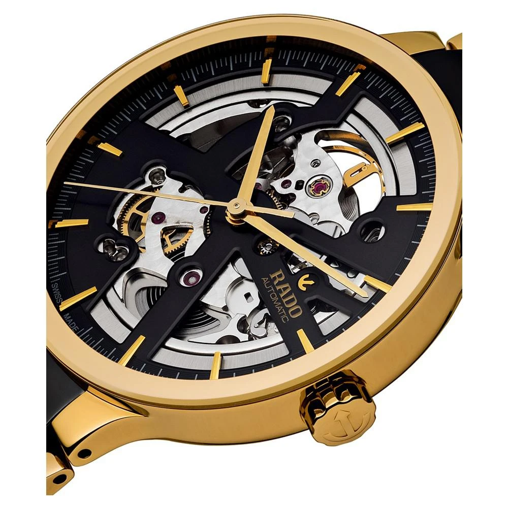 商品Rado|Men's Swiss Automatic Centrix Open Heart Black Ceramic and Gold-Tone Stainless Steel Bracelet Watch 38mm R30180162,价格¥17271,第2张图片详细描述