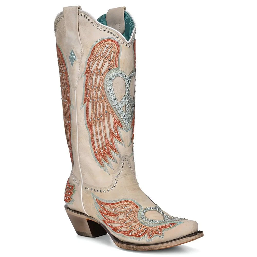 商品Corral Boots|Heart and Wings Snip Toe Cowboy Boots,价格¥2062,第2张图片详细描述