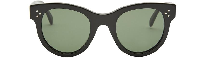 Oeil de Chat 醋酸纤维太阳眼镜配无机玻璃镜片商品第2张图片规格展示