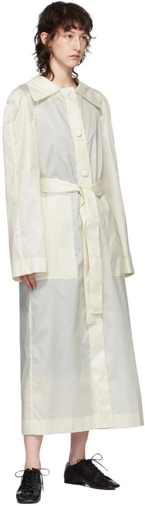 商品Lemaire|White Silk Waxed Trench Coat,价格¥3382,第4张图片详细描述