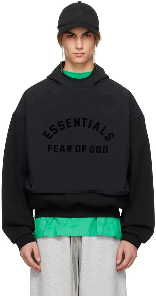 商品Essentials|Black Layered Hoodie,价格¥1733,第1张图片