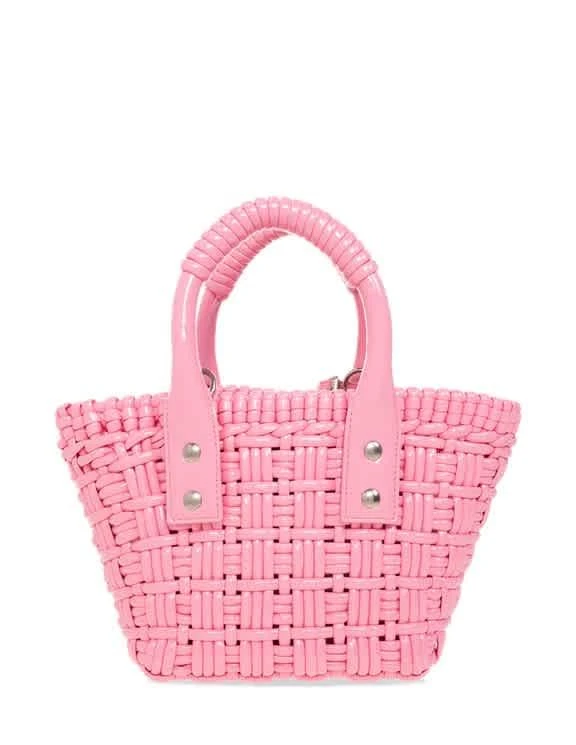 商品Balenciaga|Balenciaga Ladies Sweet Pink Bistro XXS Basket Tote Bag With Strap,价格¥3509,第3张图片详细描述