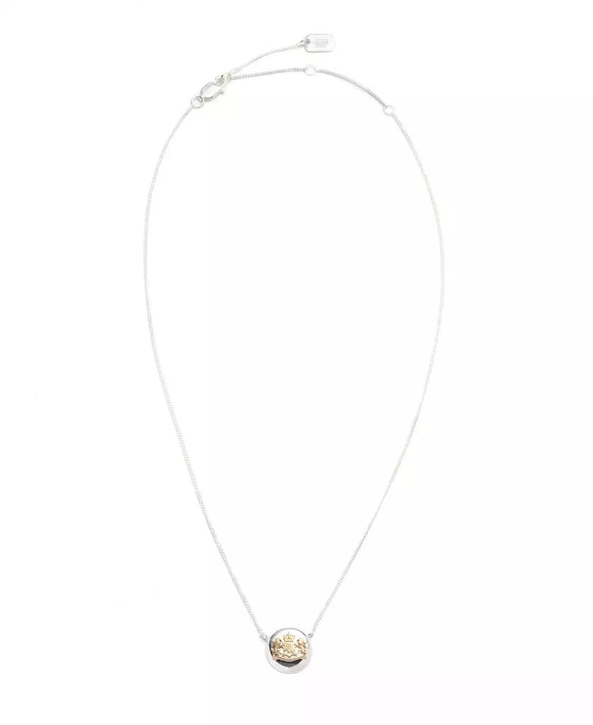 商品Ralph Lauren|Sterling Silver Chain with 18K Gold Over Sterling Silver Crest Pendant Necklace,价格¥592,第3张图片详细描述