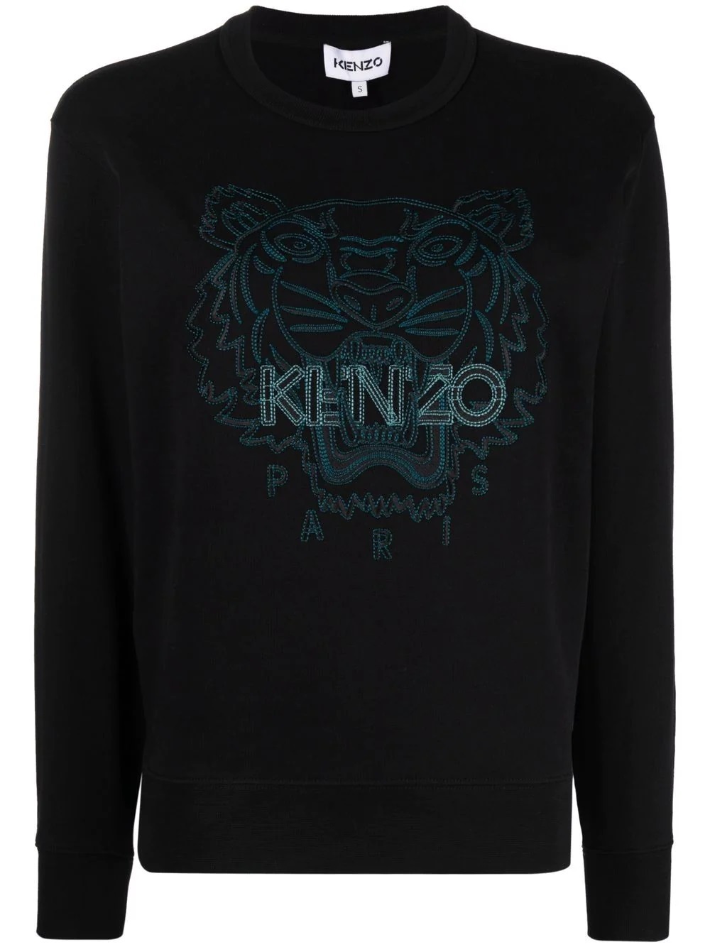 商品Kenzo|KENZO 高田贤三 logo刺绣卫衣 FB62SW8244MX99-BLACK,价格¥2034,第1张图片