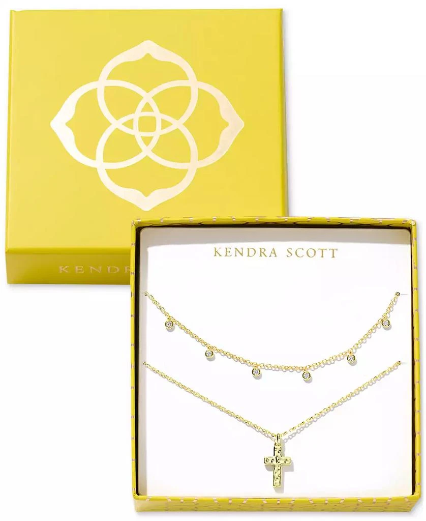 商品Kendra Scott|Amelia Gold-Tone Crystal Cross Necklace Gift Set,价格¥816,第1张图片