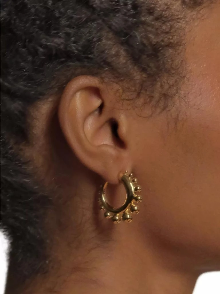 商品Khiry|Khartoum Tiny 18K Gold Vermeil EmbellishedHoops,价格¥1212,第2张图片详细描述